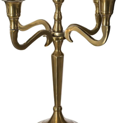 Atmosphera kaarsen kandelaar Baroque - met 5 armen - metaal - dinerkaarsen - goud - 22 x 28 cm