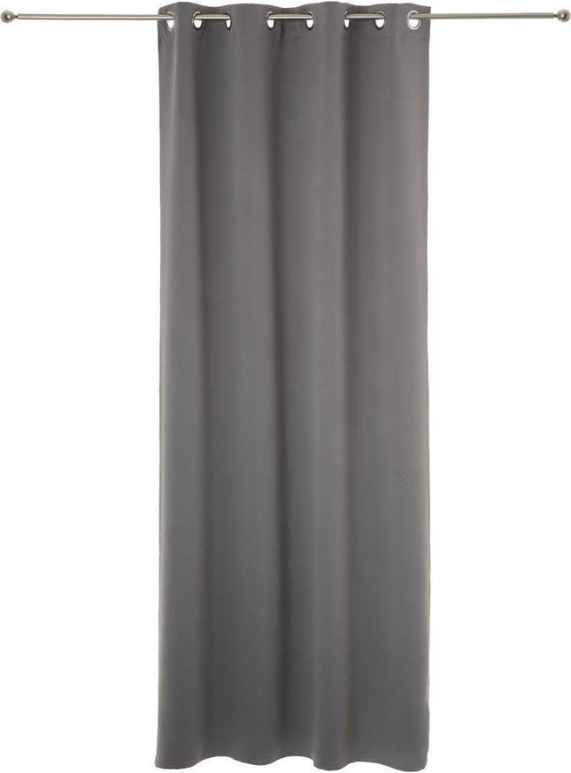 Atmosphera set van 2 Grijze verduisteringsgordijnen 135x240cm - Kant en klaar met ringen - Gordijn raambekleding - 2 stuks grijs
