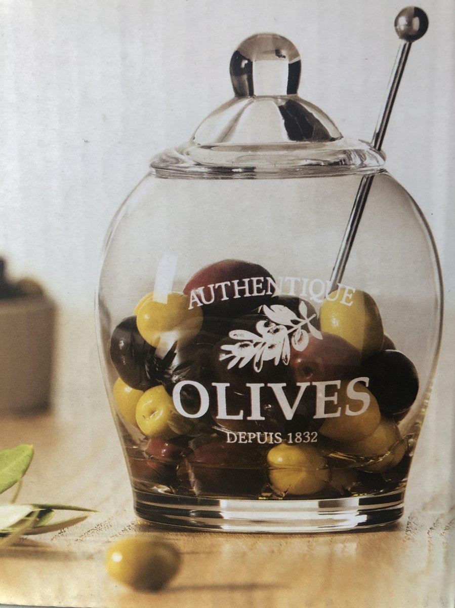 Transparenter Oliventopf 63cl