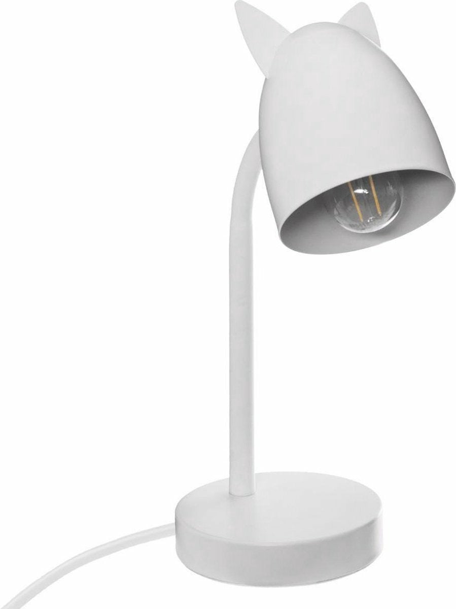 Schreibtischlampe mit Öhrchen - 18 x 12,5 x 31 cm - Weiß