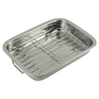 Kinghoff 1376 - Braadblik, Bakplaat met Grill Rooster - 31 x 22 x 5.5 cm