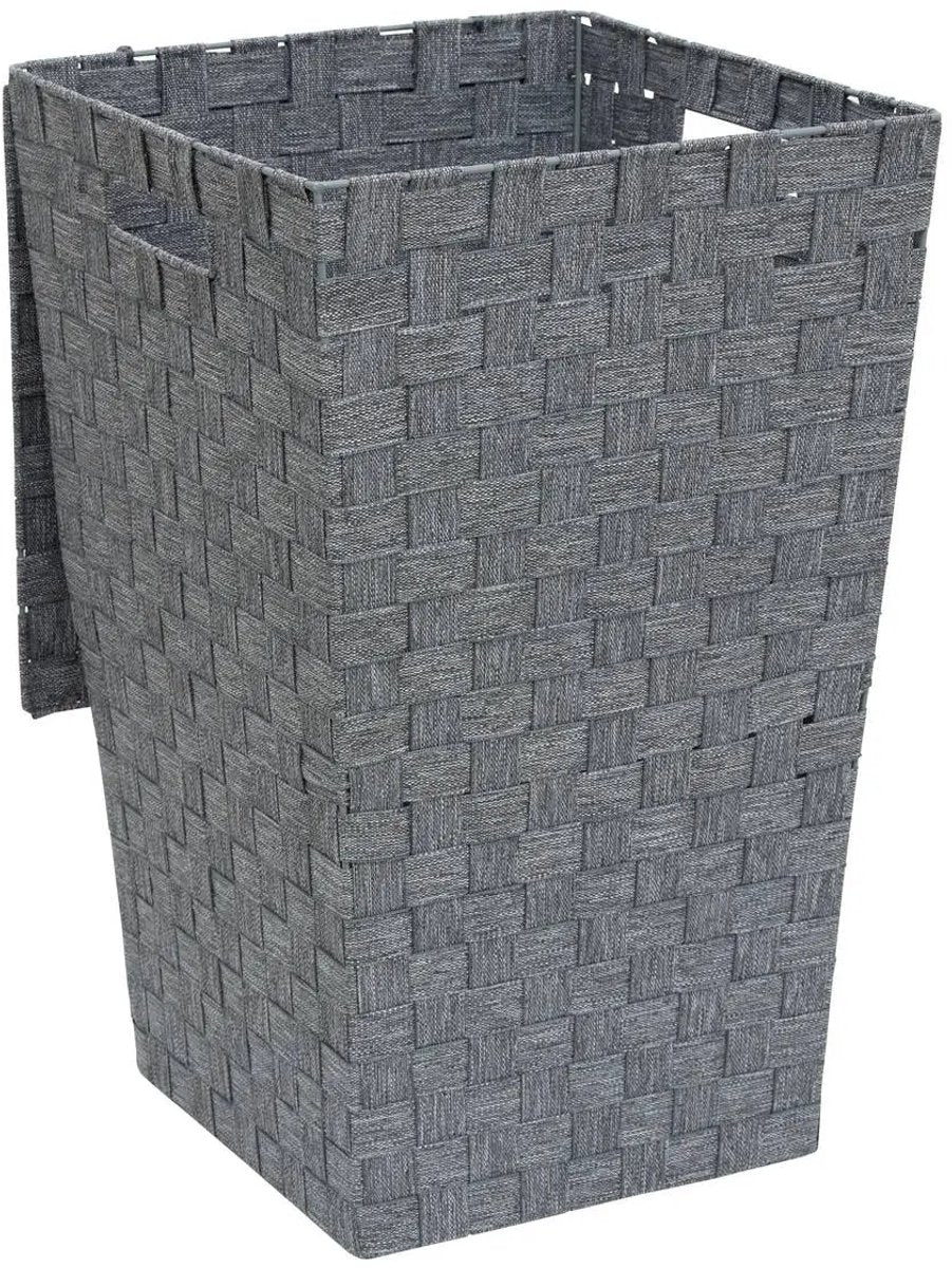 Lise L. Wasmand - Panier à Linge en Polyester - Gris - 33 x 33 x 53 cm (LxlxH) - Panier de Rangement - 50 litres
