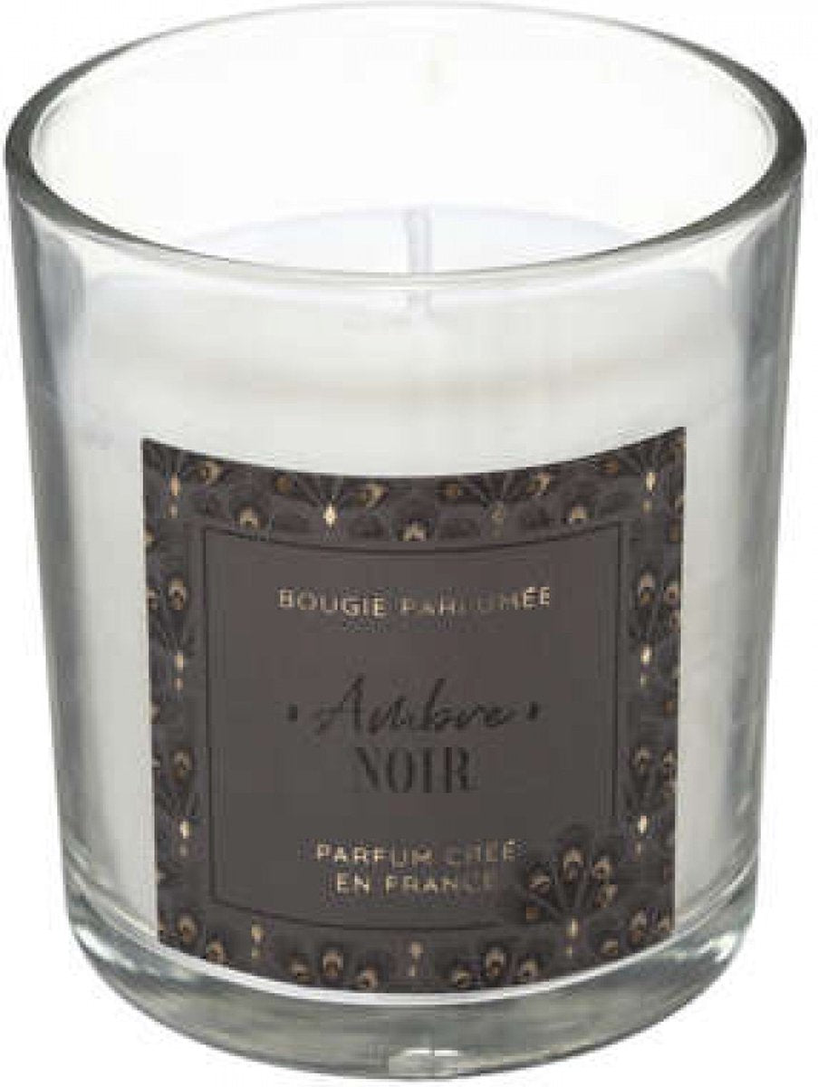 Atmosphera Candle - Scented Candle - Amber Scent - Soft and sweet fragrance - With glass holder