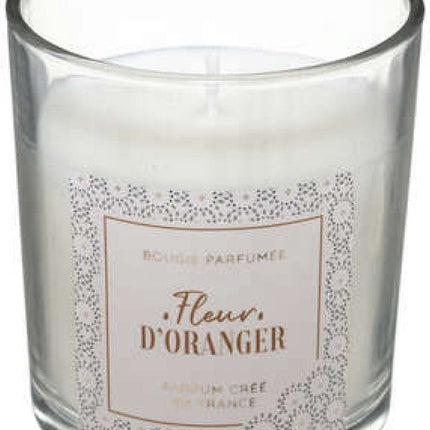 Atmosphera Candle - Geurkaars - Geur Sinaasappel - Geur voor een positieve stemming - Met glazenhouder