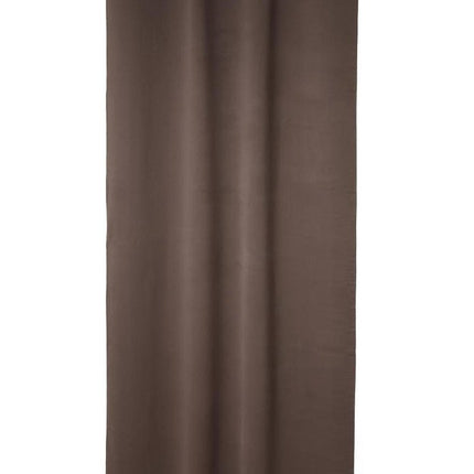 Atmosphera set van 2 Taupe verduisteringsgordijnen 135x240cm - Kant en klaar met ringen - Gordijn raambekleding - 2 stuks taupe