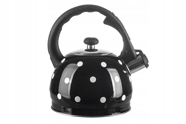 Fluitketel zwart stippel 2 liter