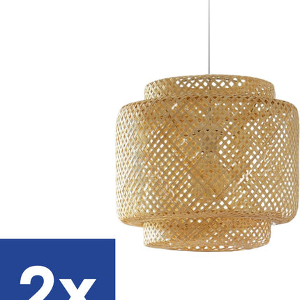 Hanglamp Gevlochten Bamboe - Bohemian style - Ø40 cm - 2 stuks