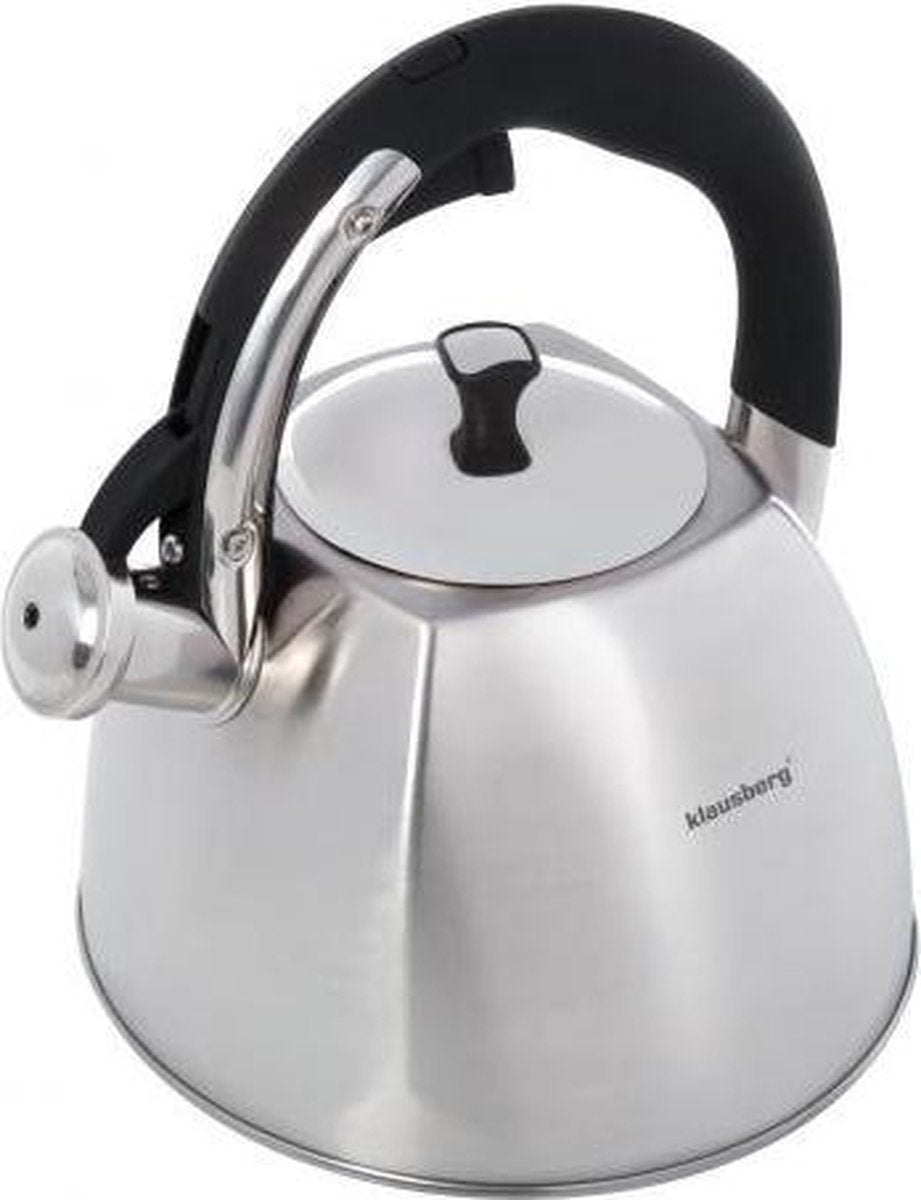 Klausberg KB-7015 Flötenkessel - 3L - Edelstahl - alle Herdarten
