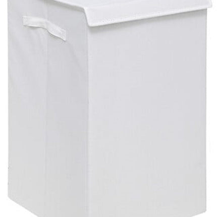 5Five Eureka sorteer wasmand - 74 liter - wit - 37 x 37 x 60 cm - MDF/Polyester stof - met afsluitklep