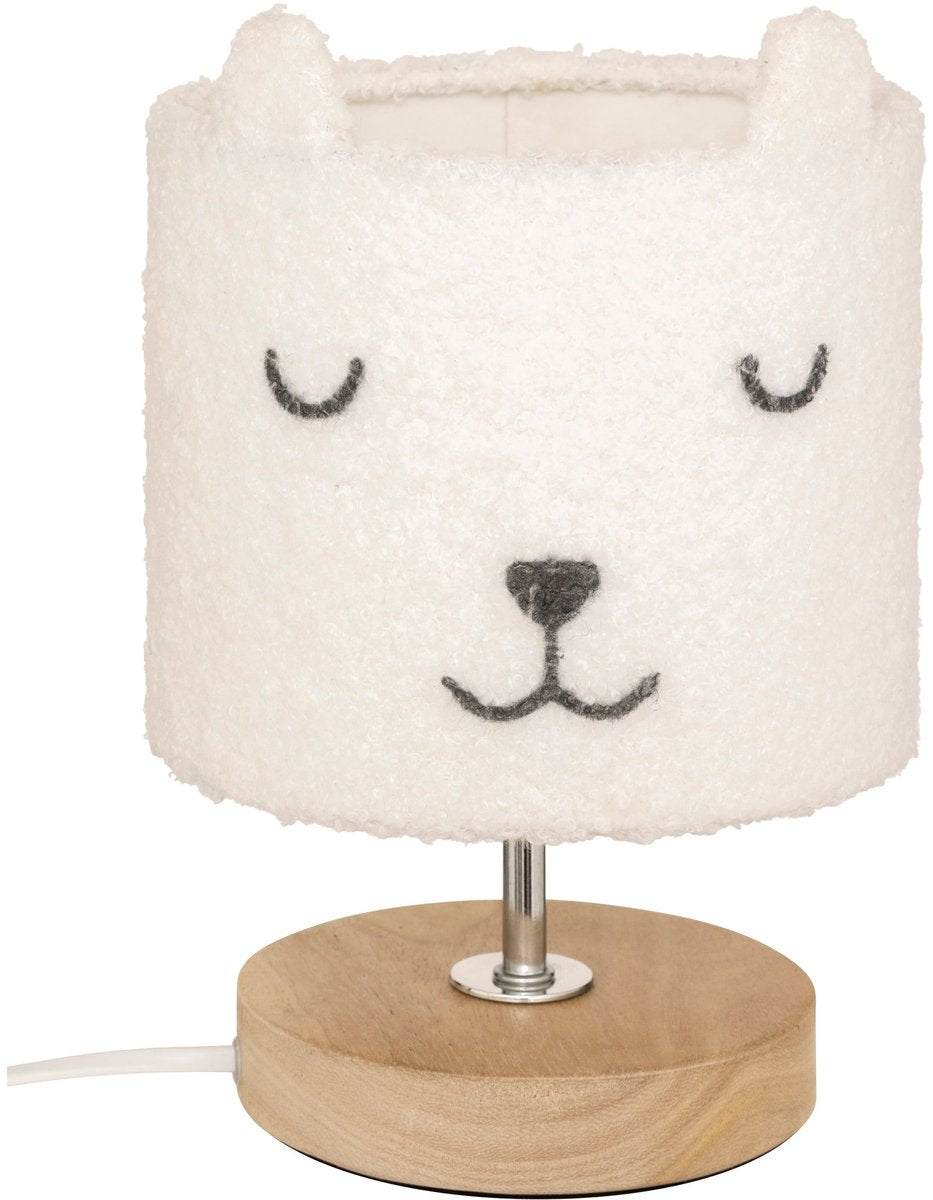Veilleuse enfant Atmosphera Kids ours bouclé - Ø15 x 22 cm - E14 - Blanc