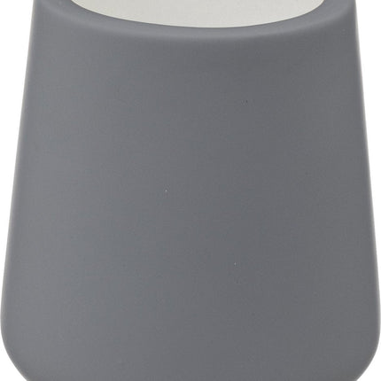 5Five WC-/toiletborstel met houder - zandsteen - grijs - rond - 39 cm