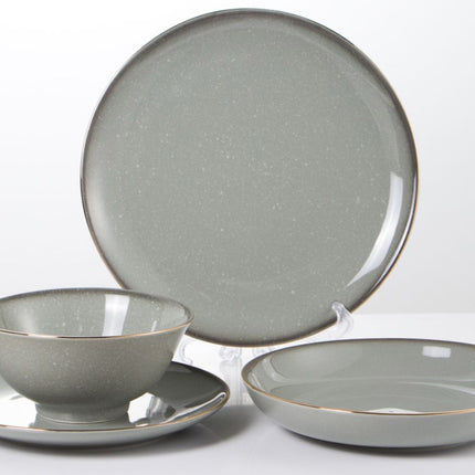Serviesset 24-delig 6 Personen - marble grey -Gold