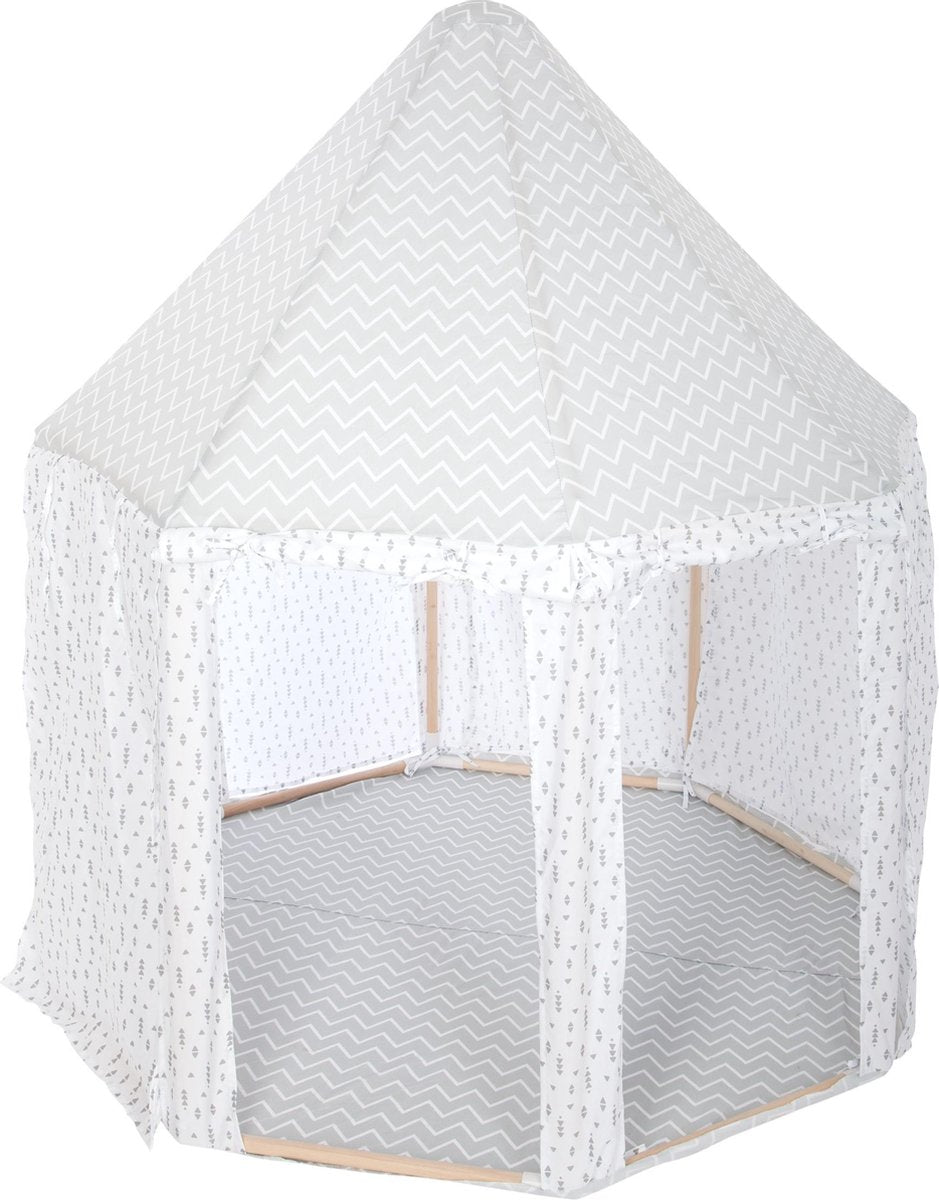 Atmosphera Kids Jurten-Zelt grau - Spielzelt - H160 cm - Grau - Kinderzelt