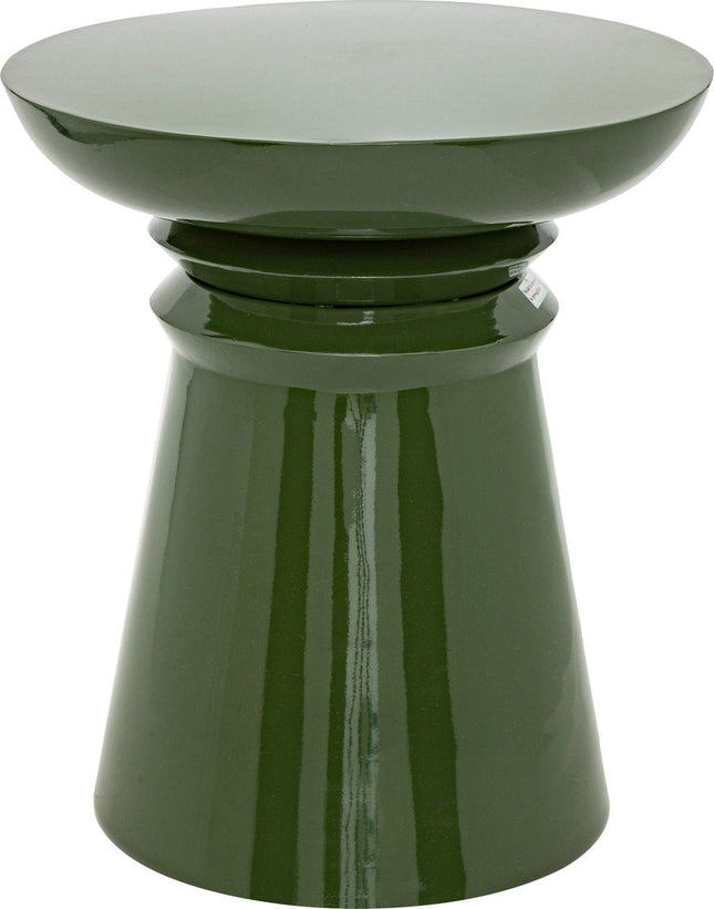 Atmosphera Jaya IJzeren bijzettafel Ø38xH43cm - Kakigroen