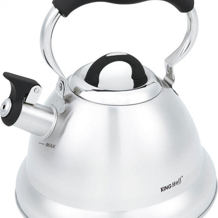 Kinghoff 1659 - Traditionele fluitketel - 3,1 liter - Zilverkleur