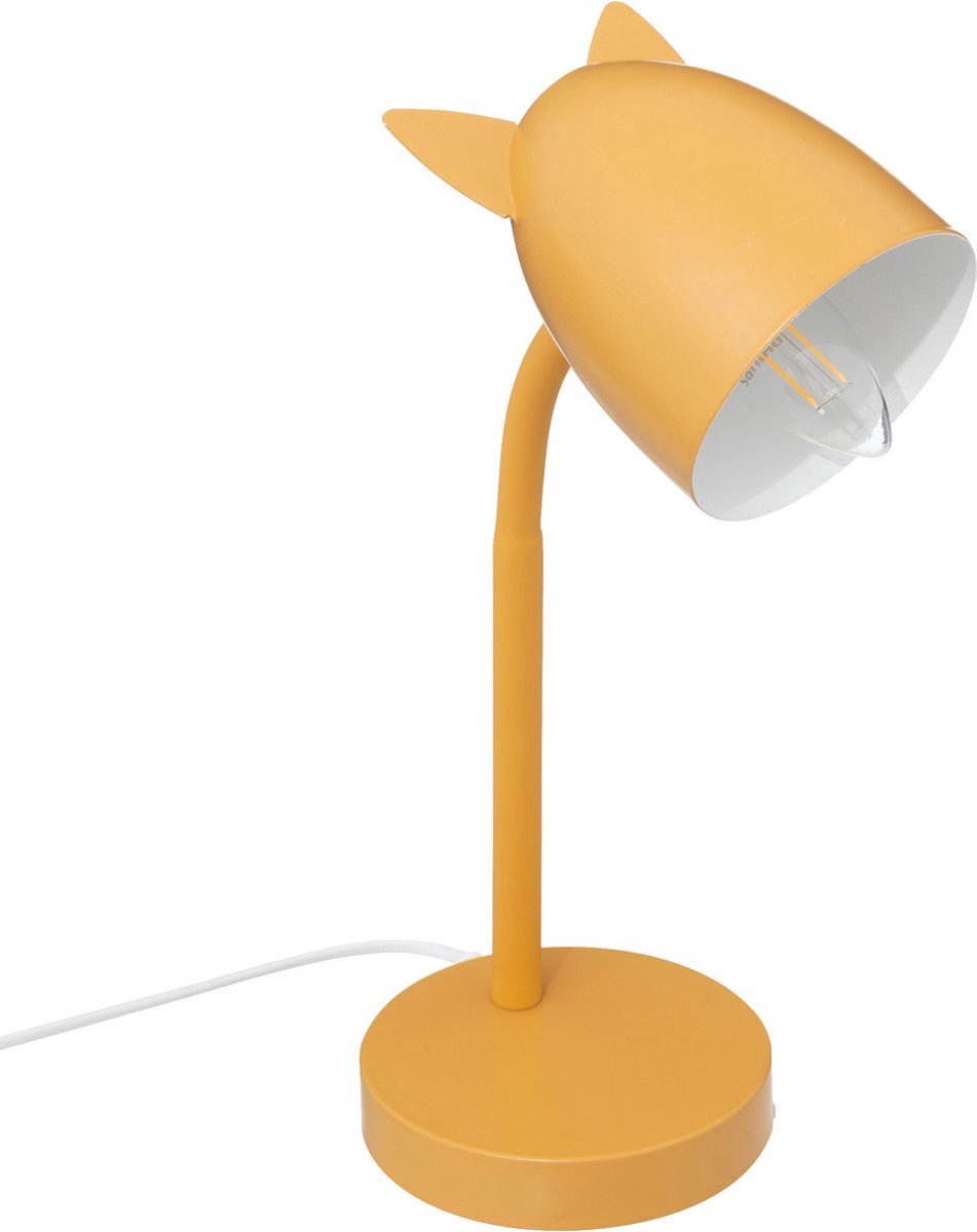Atmosphera children's room desk lamp - with ears - yellow - metal - 18 x 12.5 x 31 cm - table lamp
