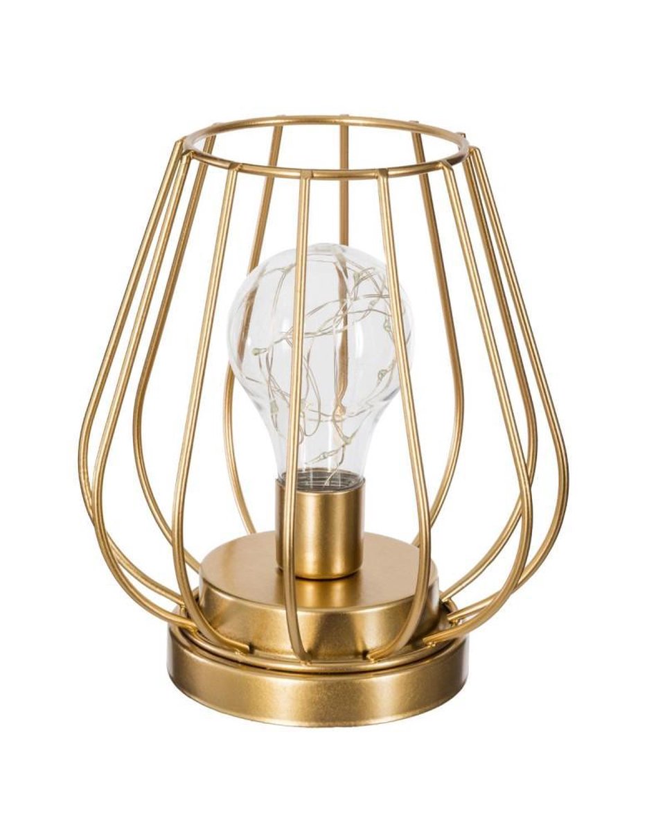Atmosphera - Table lamp - Gold - LED - Battery - Diameter 15.5cm