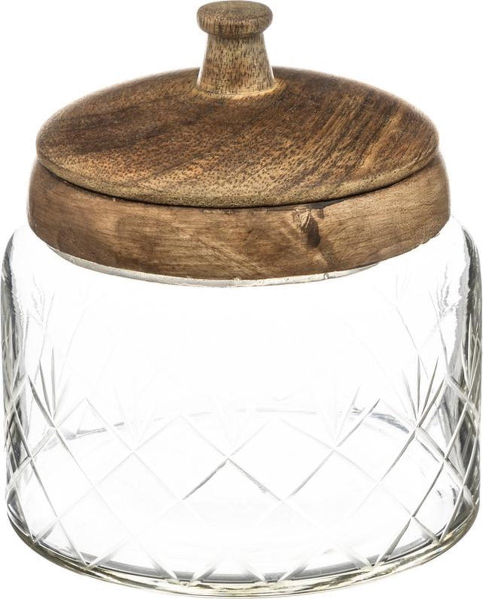Secret de Gourmet Glasvorratsdosen mit Holzdeckel - 150153 - Dekorativ & Mit Deckel