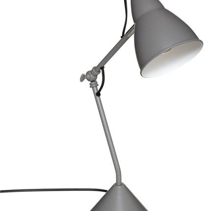 Atmosphera Tafellamp/bureaulampje Design Light Classic - grijs - metaal - H62 cm - Leeslamp