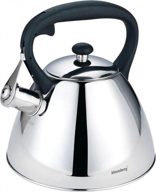 Klausberg 7207 fluitketel - 3L - rvs - alle warmtebronnen