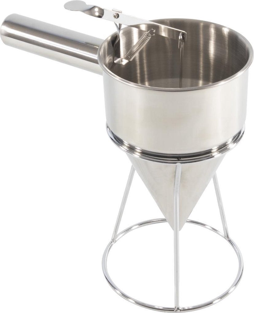 Fondant Funnel Dispenser With Stand - Stainless Steel
