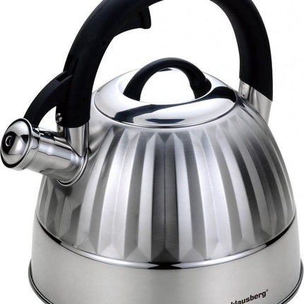 Klausberg 7480 fluitketel - 3L - rvs - alle warmtebronnen