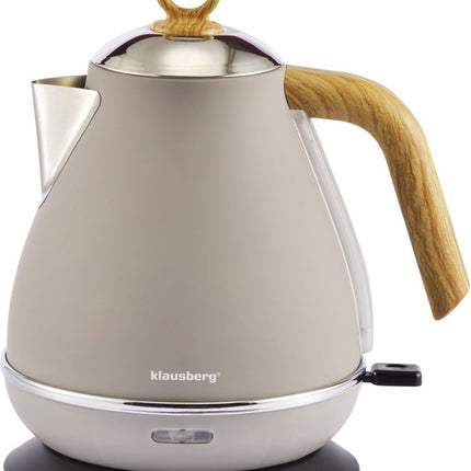 Klausberg 7707 - Retro Waterkoker - 1,7L - RVS - Beige