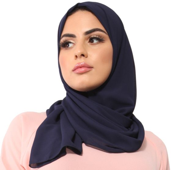 Sjaal Shifon Crepe van crêpechiffon – hoofddoek 155 x 60 cm, 14 kleuren