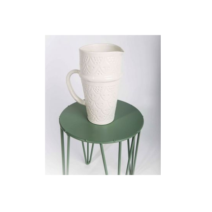 Marokkaanse Handgemaakte Karaf – Wit – 23 cm