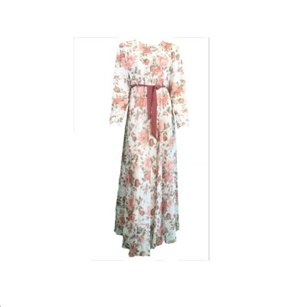 Abaya Floral wit