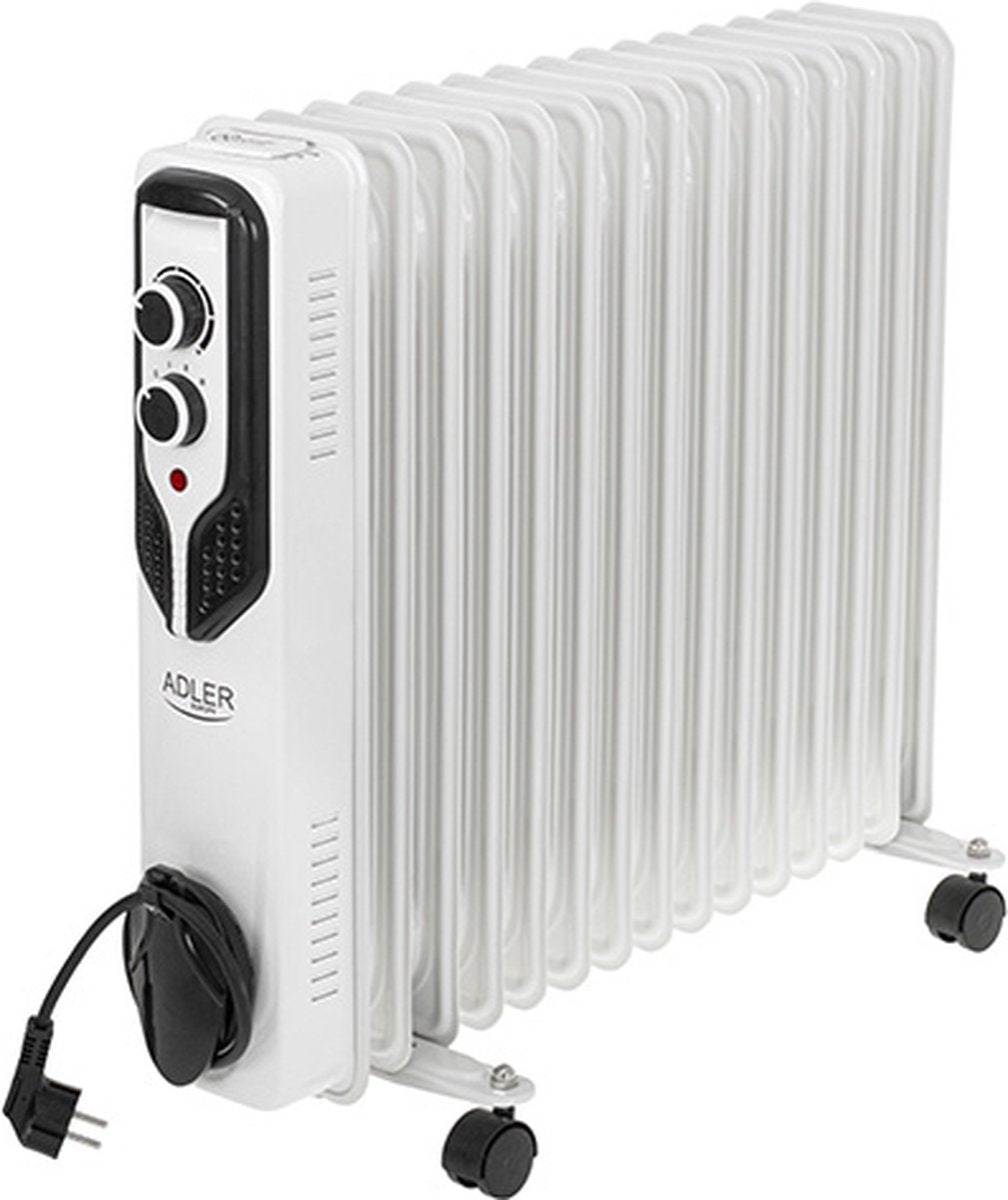 Oil-filled electric heater, Oil, 15 fins, Indoor, Floor