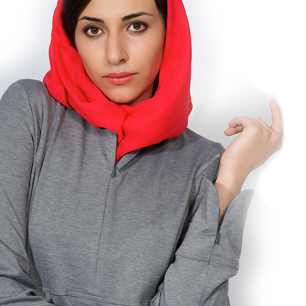 Abaya Feather Grey