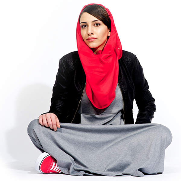 Abaya Feather Grey in lichtgrijs – maten S t/m XL, lengte 145 of 153 cm – foto 3