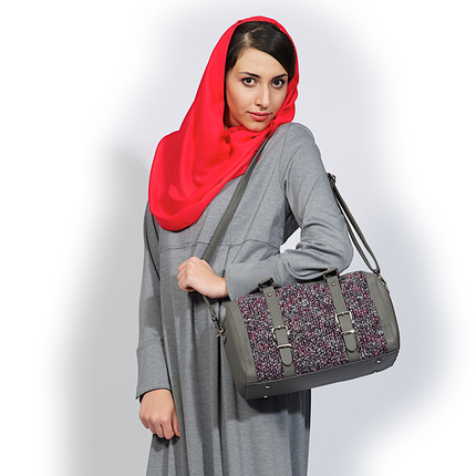 Abaya Feather Grey