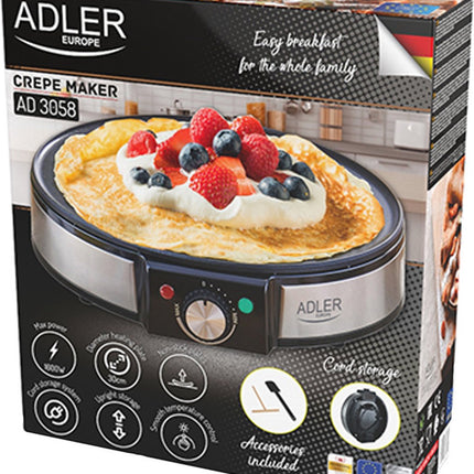 Adler Crêpemaker - Elektrisch - ⌀30cm