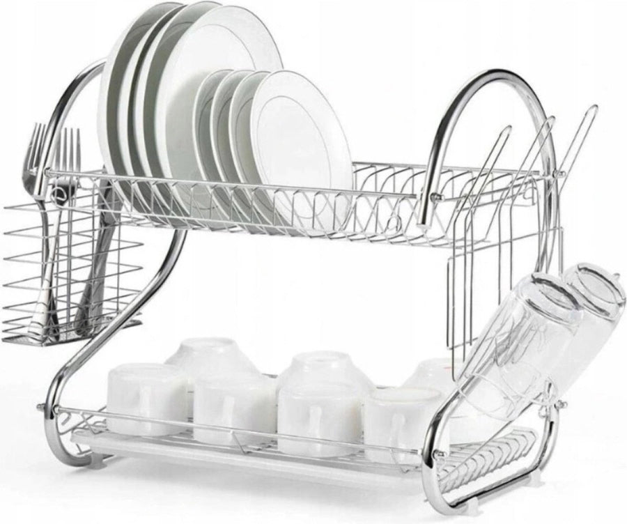 Metal Dish Drying Rack with Drip Tray | Dish Drainer