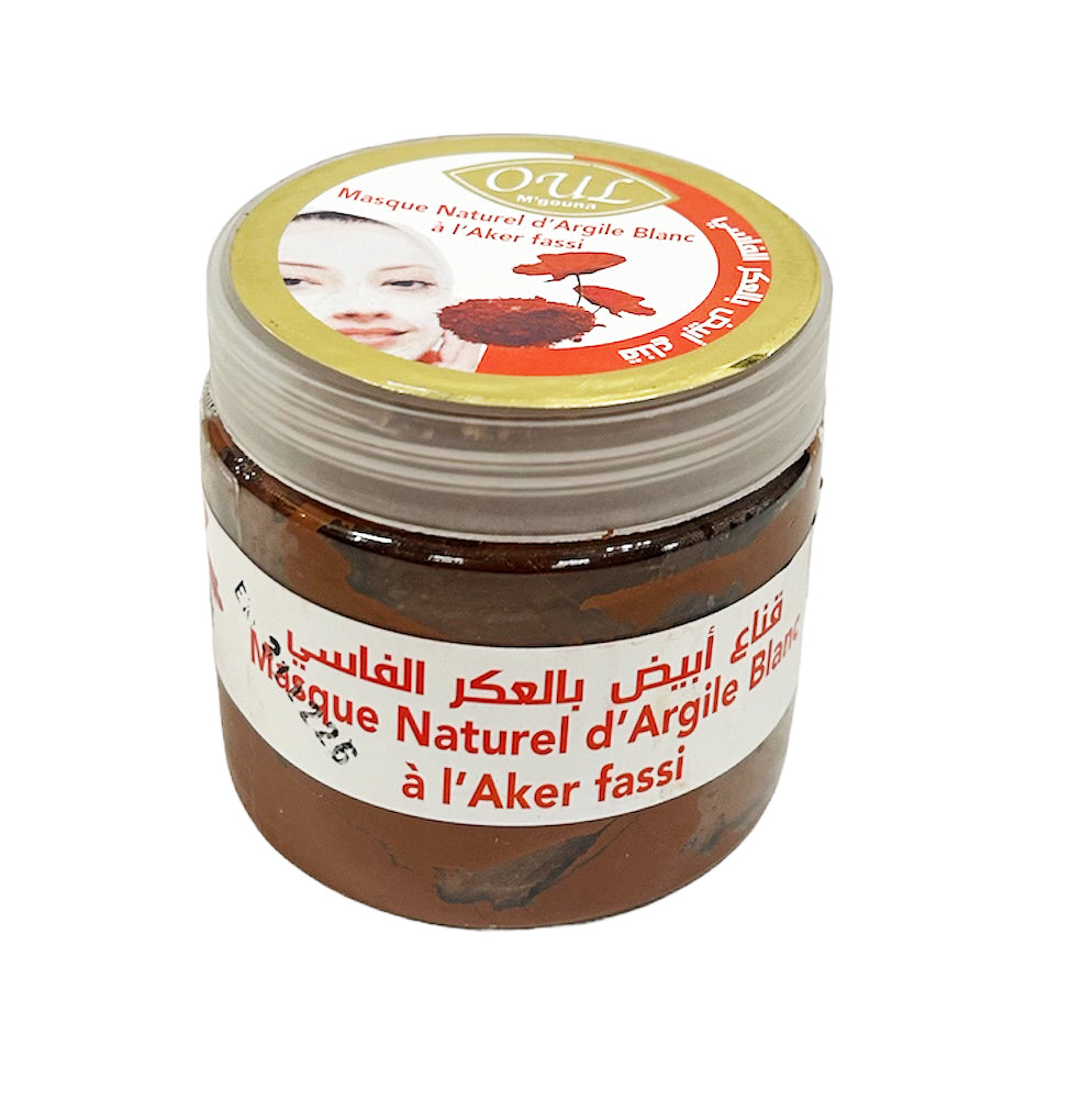 Masque à l'argile Ghassoul marocain avec Aker Fassi