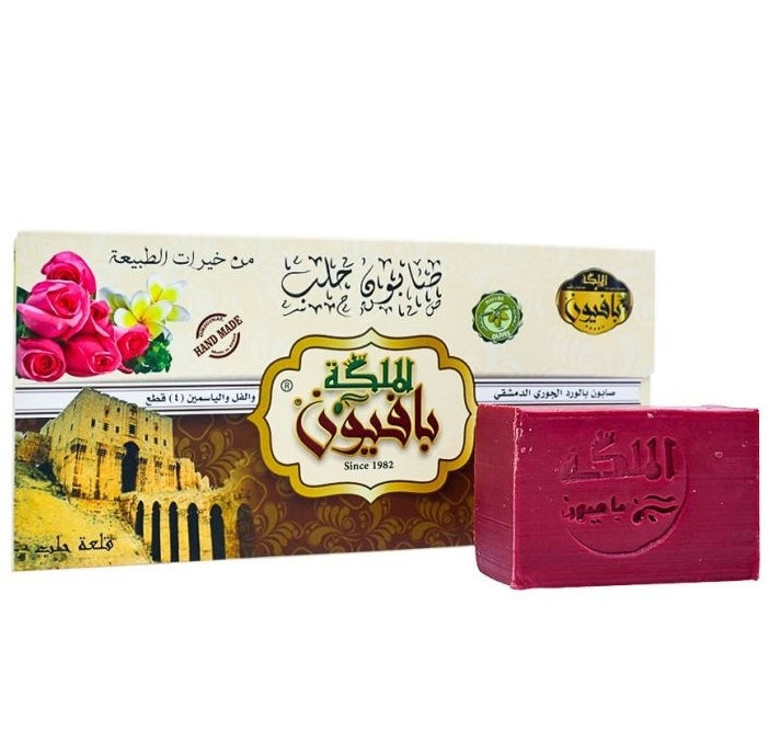 AL MALIKA Damascus rose soap set of 4 pcs