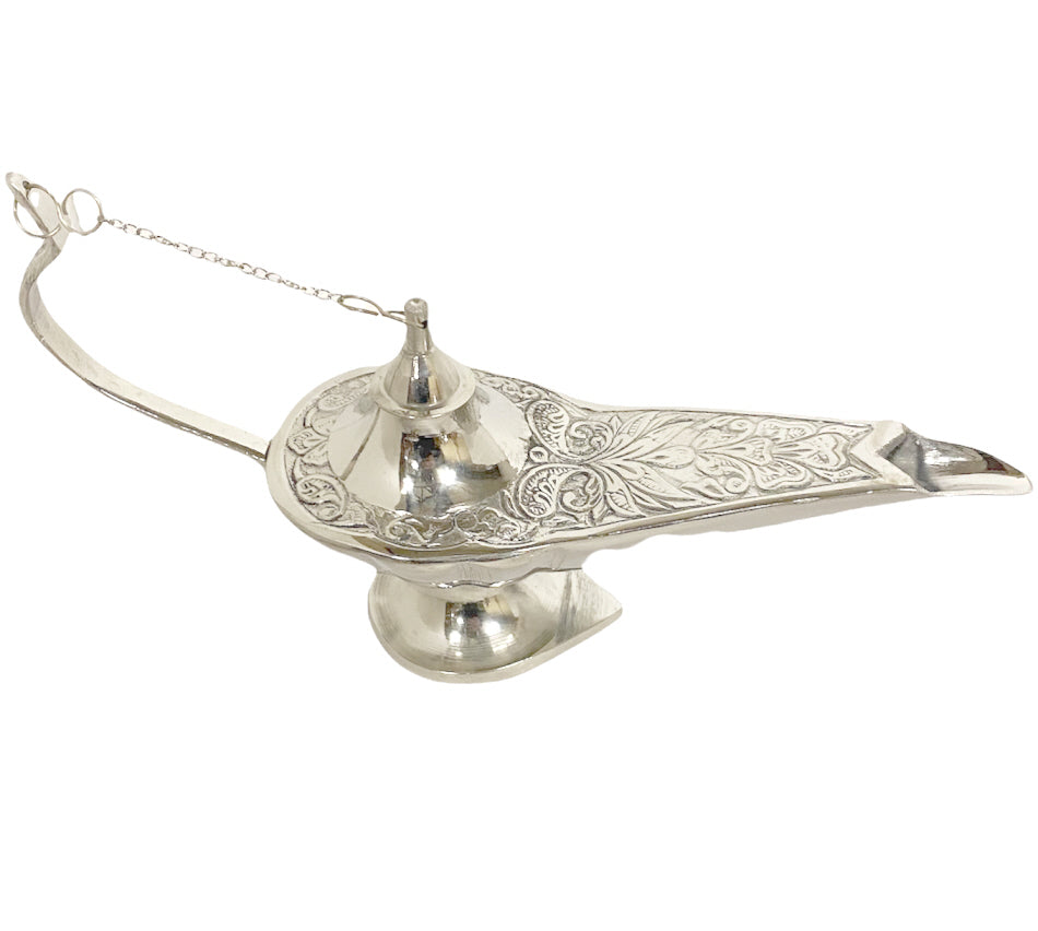 Aladdin wonderlamp van brons – handgemaakte sprookjeslamp, 13, 16 of 18 cm – foto 3