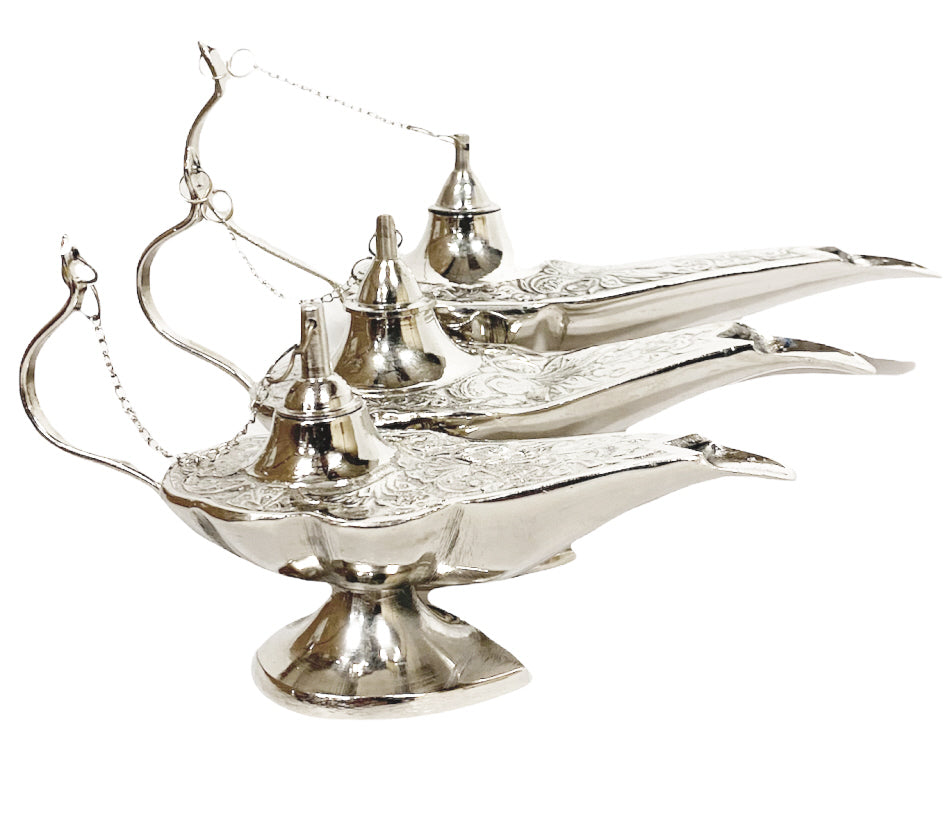 Aladdin wonderlamp van brons – handgemaakte sprookjeslamp, 13, 16 of 18 cm