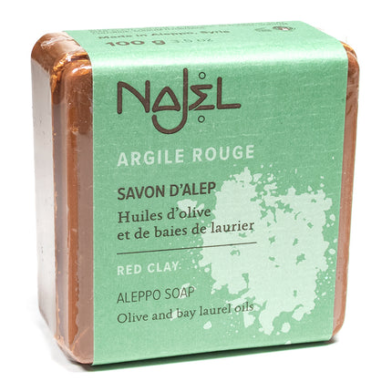 Aleppo rode klei zeep - 100g