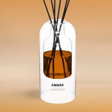Amber Geurverspreider XL| 500 ML | 6 Rotanstokjes