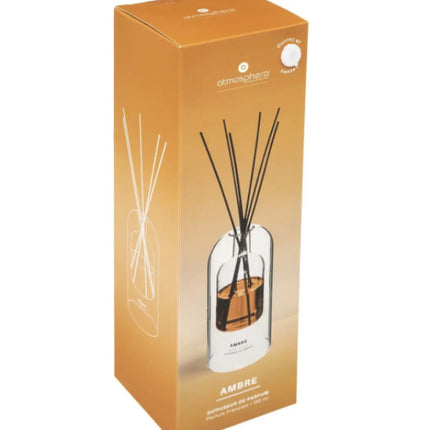 Amber geurverspreider 150ml met 6 rotanstokjes