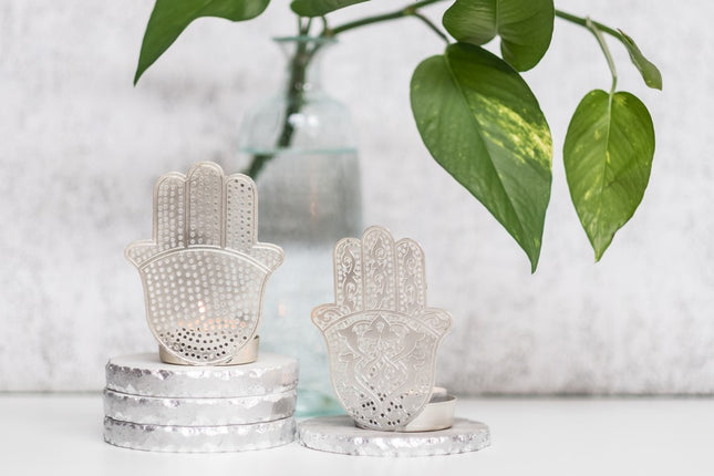 Fatima waxinelichthouder zilver