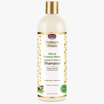 African Pride Moisture Miracle Aloe &amp; Coconut Water Hydrate &amp; Cleanse Shampoo 354ml