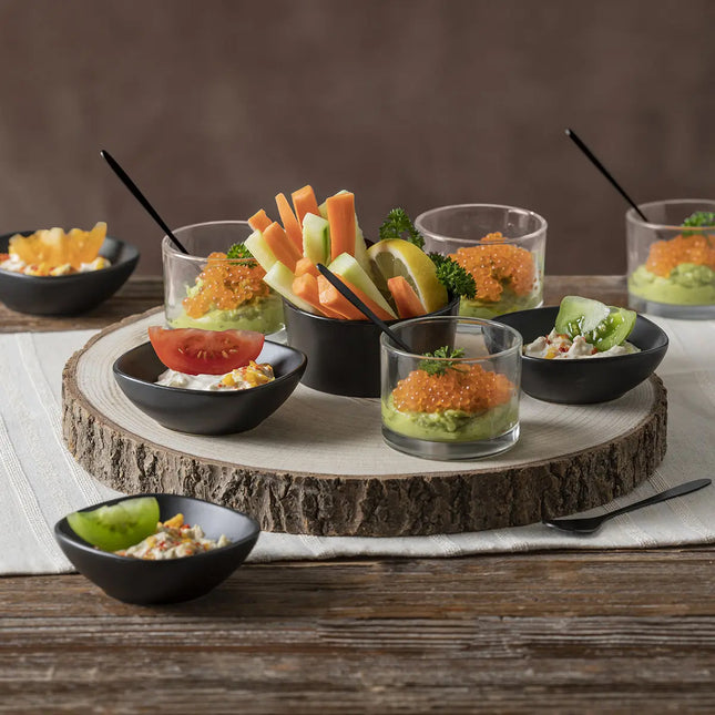 Aperitiefset 13 Delig - Aperitiefset OP houten onderbord