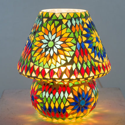 Arabische mozaïek Tafellamp | Marokkaanse Lamp, Veelkleurig
