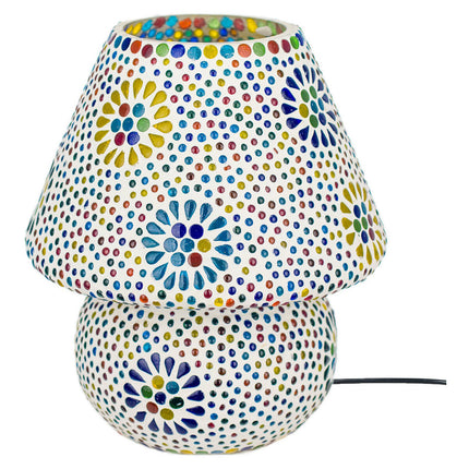 Arabische Tafellamp | Marokkaanse Lamp | Paddestoelvorm | 22x18x18cm | Veelkleurig