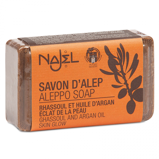Arganolie Aleppo Zeep met ghassoul - 100 gram