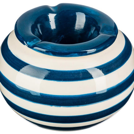 Ronde aardewerk asbak